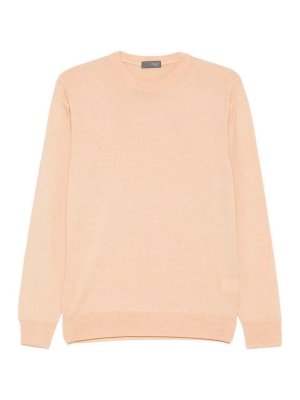 DRUMOHR: Strickpullover mit Rundhalsausschnitt - Rundhalspullover - Beige