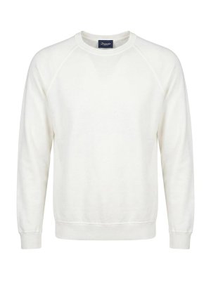 DRUMOHR: Strickpullover mit Rundhalsausschnitt - Rundhalspullover - Weiß
