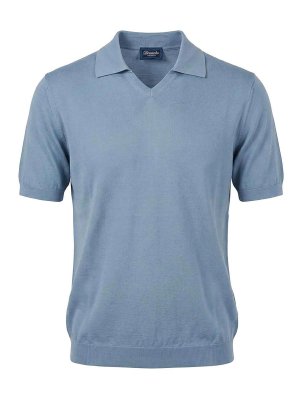 DRUMOHR: polo - Polo scollo a V con logo