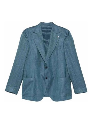 LUIGI BIANCHI MANTOVA: Blazer - Blazer - Azul