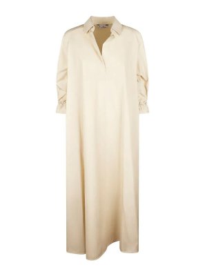 Max Mara: ニーレングスドレス - 膝丈ドレス - ベージュ