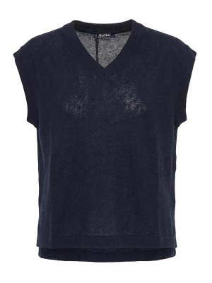 Max Mara: Chalecos - Chaleco - Azul