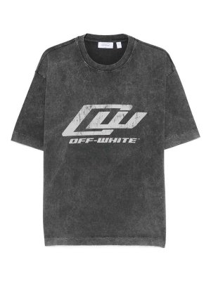 OFF-WHITE: Tシャツ - Tシャツ - 黒