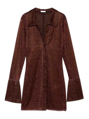 OSÉREE: knee length dresses - `lumiere` slim shirt dress
