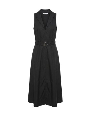 PATRIZIA PEPE: Vestidos media pierna - Vestido Midi - Negro