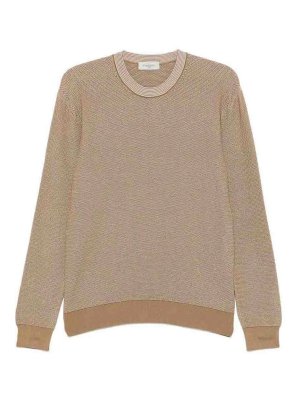PIACENZA 1733: Strickpullover mit Rundhalsausschnitt - Rundhalspullover - Hellbeige