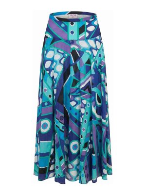 EMILIO PUCCI: Knielange und Midi Röcke - Midirock - Blau