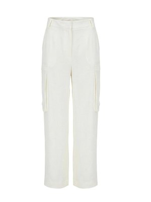 TWINSET: Pantalones casual - Pantalón Casual - Crema