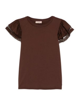 TWINSET: Camisetas - Camiseta - Camel
