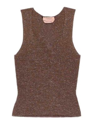 TWINSET: Tops & Tank tops - Knit ribbed tank top