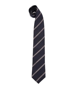 BRUNELLO CUCINELLI: Corbatas y pajaritas - Corbata - Azul Oscuro