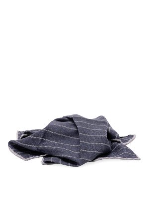 BRUNELLO CUCINELLI: Estolas y chales - Estola - Azul Oscuro