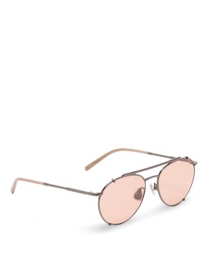 BRUNELLO CUCINELLI: sunglasses - Round titanium sunglasses