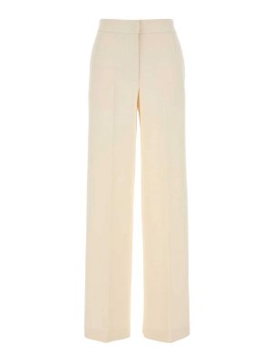 Max Mara: Pantalones casual - Pantalón Casual - Blanco