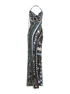 EMILIO PUCCI: Maxi robe - Maxi Robe - Bleu
