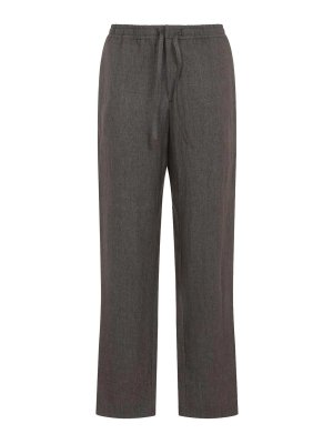 CANALI: casual trousers - Drawstring Linen Pants