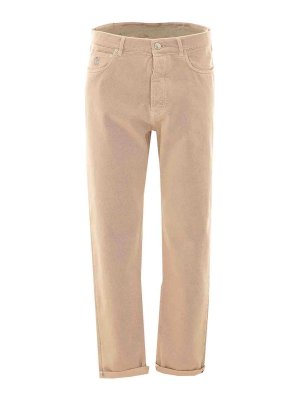 BRUNELLO CUCINELLI: straight leg jeans - beige jeans