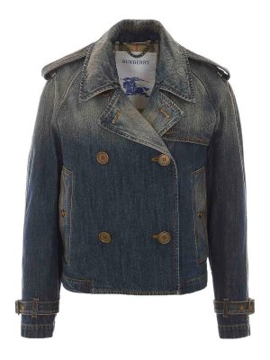 BURBERRY: denim jacket - denim haltye denim jacket