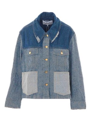 GANNI: Chaquetas denim - Chaqueta Vaquera - Azul
