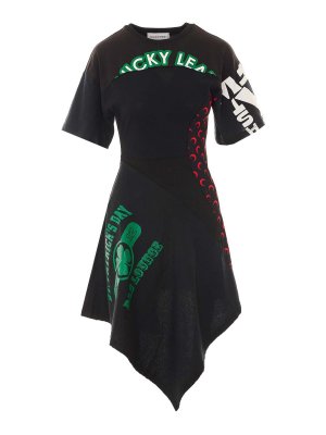 MARINE SERRE: Vestidos media pierna - Vestido Midi - Negro