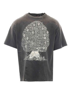 SAINT MXXXXXX: t-shirts - grey t-shirt
