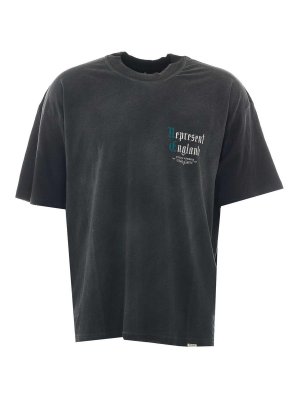 REPRESENT: t-shirts - Represent stained black t-shirt