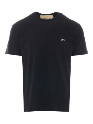 VALENTINO GARAVANI: t-shirts - black vlogo siganture t-shirt