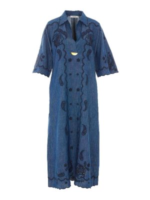 ZIMMERMANN: abiti al ginocchio - Vestito  midi ricamato Aster