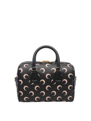 MARINE SERRE: totes bags - black moon canvas strike handbag