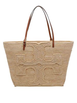 TORY BURCH: totes bags - Tory burch beige large ella tote bag