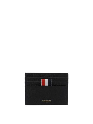 THOM BROWNE: clutches - Logo single card holder