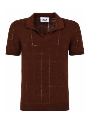 ALPHA STUDIO: Polos - Polo - Marrón Oscuro