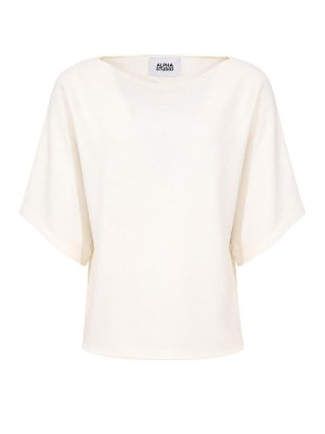 ALPHA STUDIO: boat necks - Viscose Sweater Viscose Boat Neck