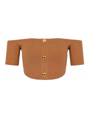 ELISABETTA FRANCHI: Tops & Tank tops - Dairy Viscose Knit Top