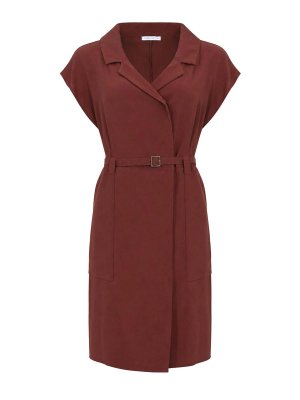 PATRIZIA PEPE: Vestidos media pierna - Vestido Midi - Marrón