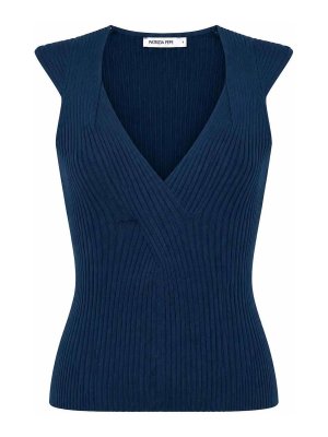 PATRIZIA PEPE: Tops y camisetas sin mangas - Top - Azul