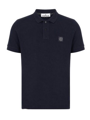 STONE ISLAND: ポロシャツ - ポロシャツ - ダークブルー