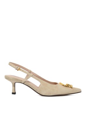 COCCINELLE: sandals - C-Me Sandshell Suede Slingbacks