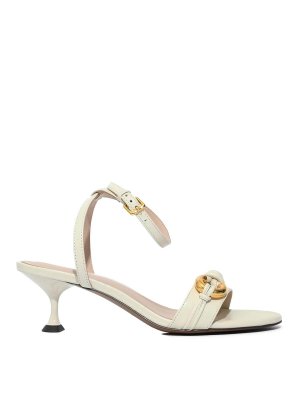 COCCINELLE: sandals - Finn Sandals in Pearl Leather