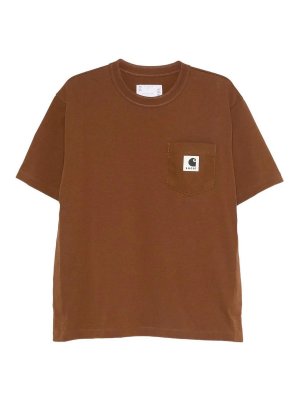 Sacai: t-shirts - Carhartt x sacai jersey t-shirt