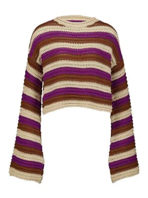 LA DOUBLEJ: Strickpullover mit Rundhalsausschnitt - Rundhalspullover - Bunt