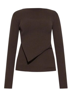 RICK OWENS: Strickpullover mit Rundhalsausschnitt - Rundhalspullover - Taupe
