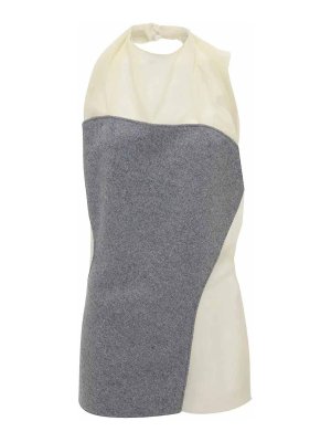 VICTORIA BECKHAM: Top e canotte - Top senza maniche con pannello drappeggiato