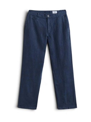 PORTUGUESE FLANNEL: casual trousers - Portuguese flannel blue trousers