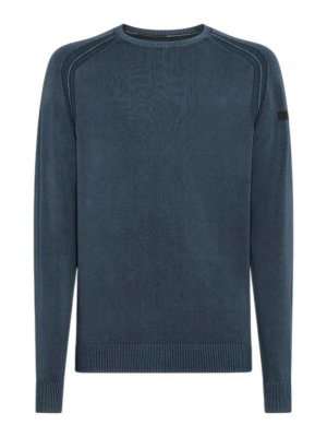 RRD Roberto Ricci Designs: Suéteres con cuello pico - Suéter Cuello Redondo - Azul Claro