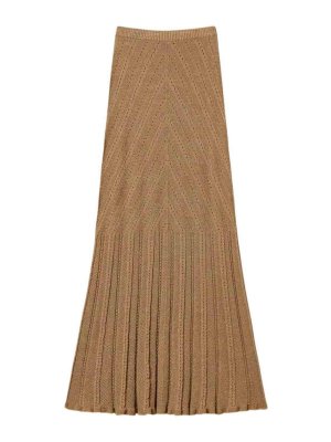 TWINSET: gonne al ginocchio  e longuette - Twin-set gonne golden green lurex
