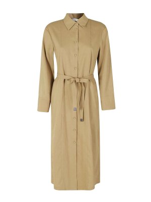 Max Mara: Maxikleider - Maxikleid - Dunkelbeige