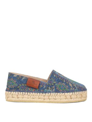 ETRO: espadrilles - Etro paisley denim espadrilles shoes