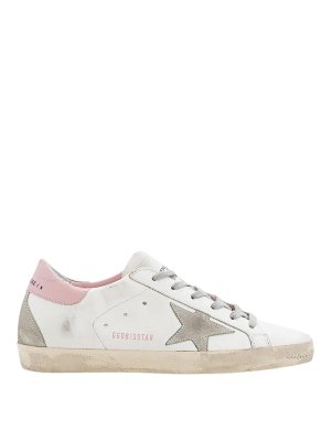 GOLDEN GOOSE: trainers - Golden goose white pink superstar sneakers
