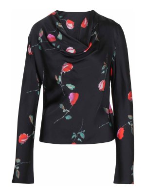 GANNI: Blusas - Blusa - Negro